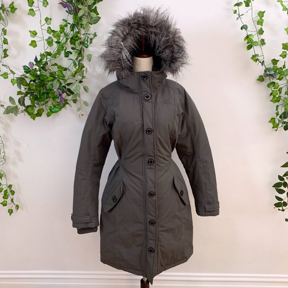 The North Face Arctic Goose Down Gray Long Parka Size Medium